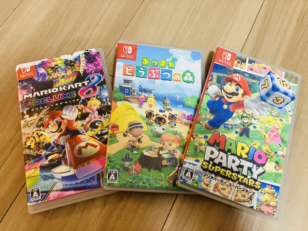 switchと一緒に送りたいゲームソフトの写真