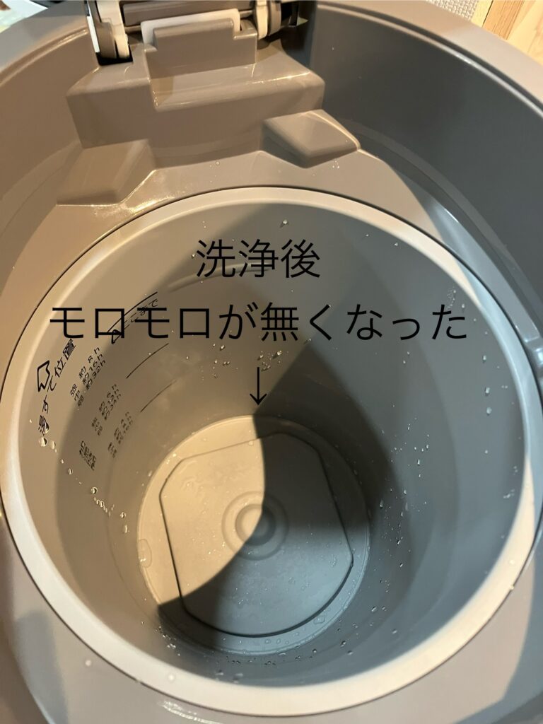 クエン酸洗浄後の加湿器の中身