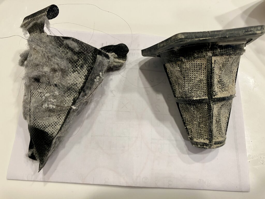 使い捨てフィルターを外した状態